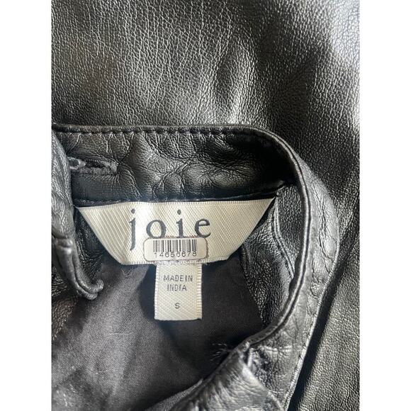 Joie Black Bonita Vegan Faux Leather Racerback Halter Tank Top • Size S - Picture 4 of 5